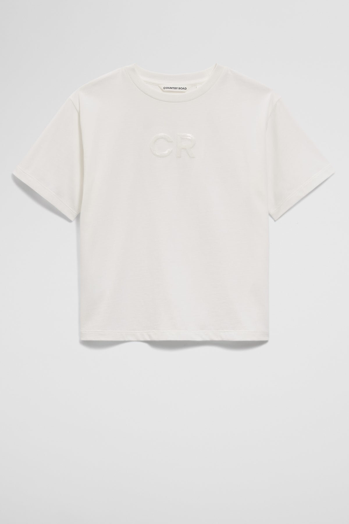 Australian Cotton Short Sleeve Sequin Logo T-Shirt