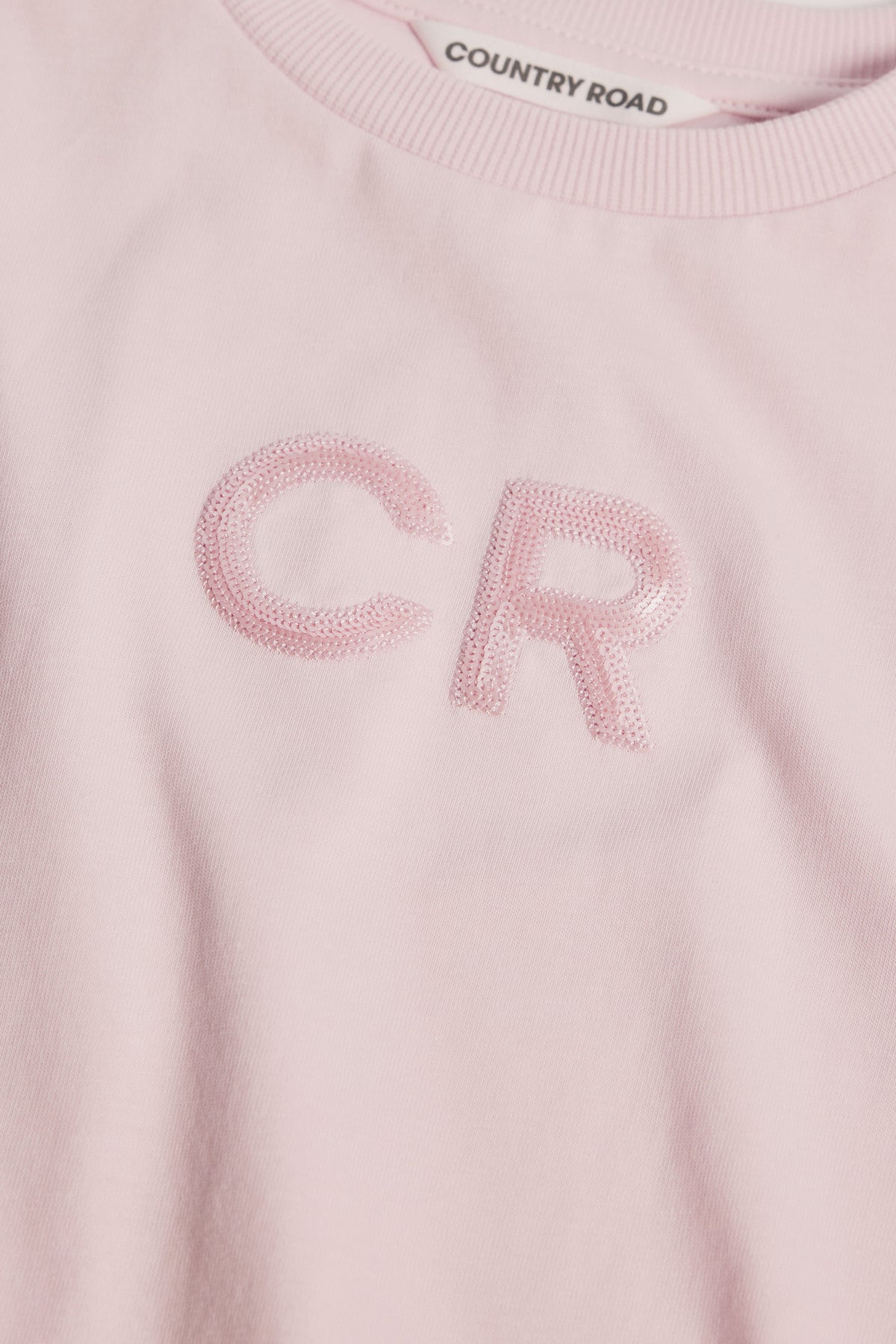 Australian Cotton Short Sleeve Sequin Logo T-Shirt