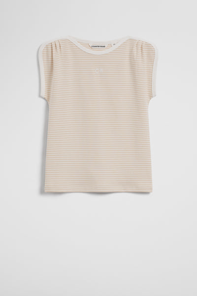Australian Cotton Short Sleeve Stripe Rib T-Shirt