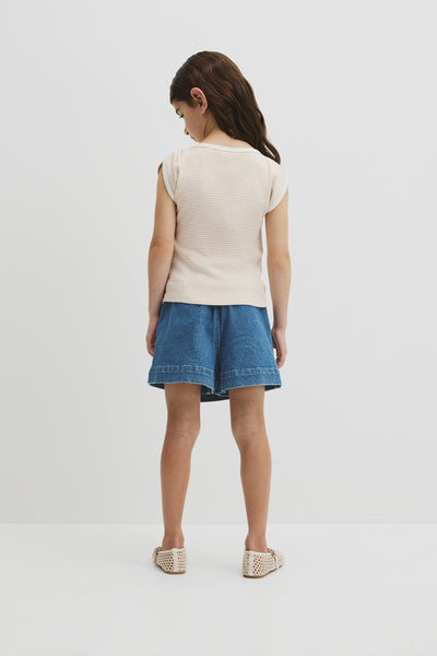 Australian Cotton Short Sleeve Stripe Rib T-Shirt