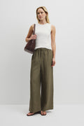 Pull-On Linen Pant