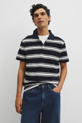 Australian Cotton Stripe Pique Polo