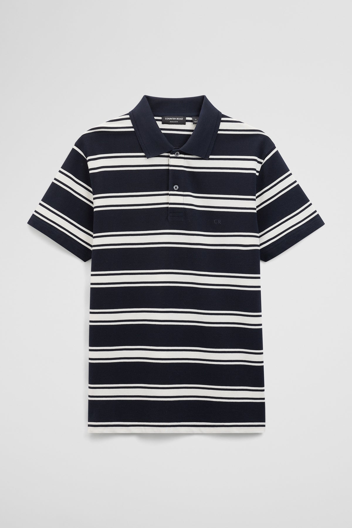 Australian Cotton Stripe Pique Polo