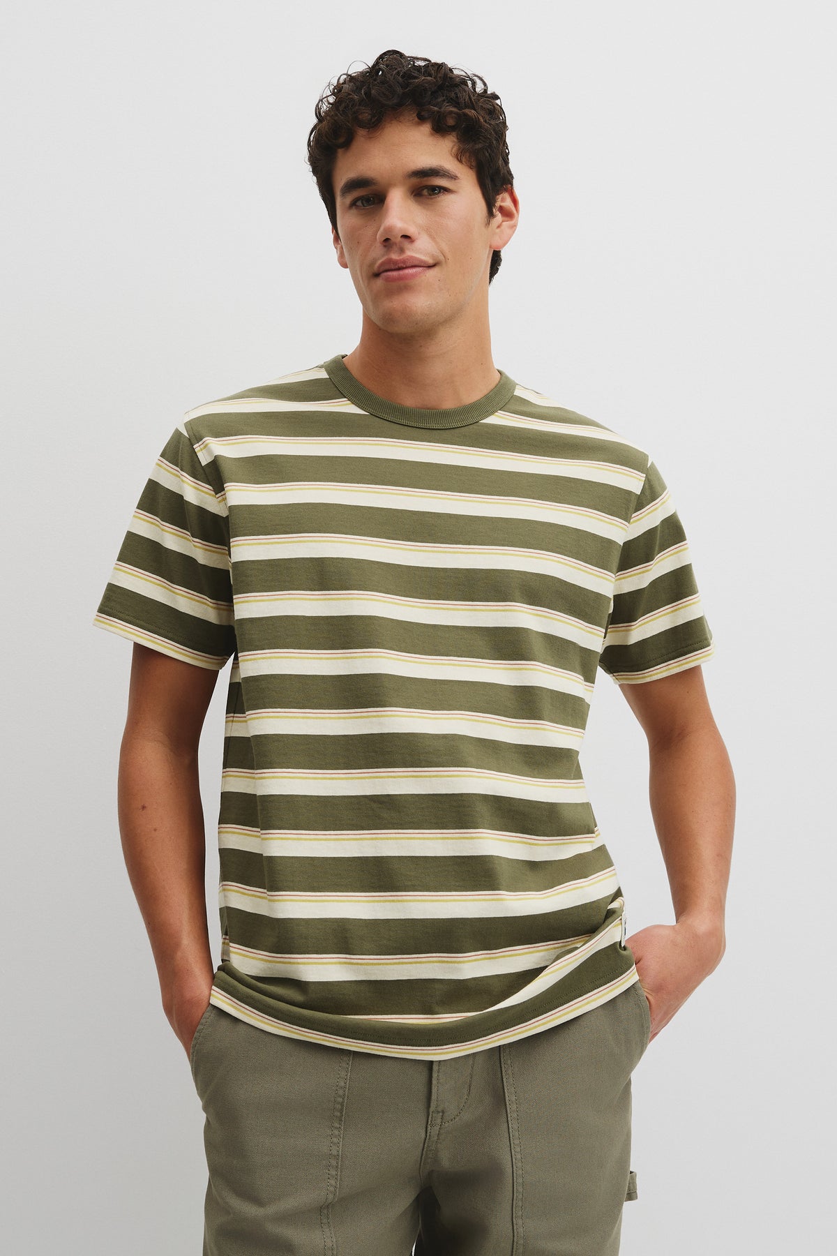 Australian Cotton Stripe Workwear T-Shirt