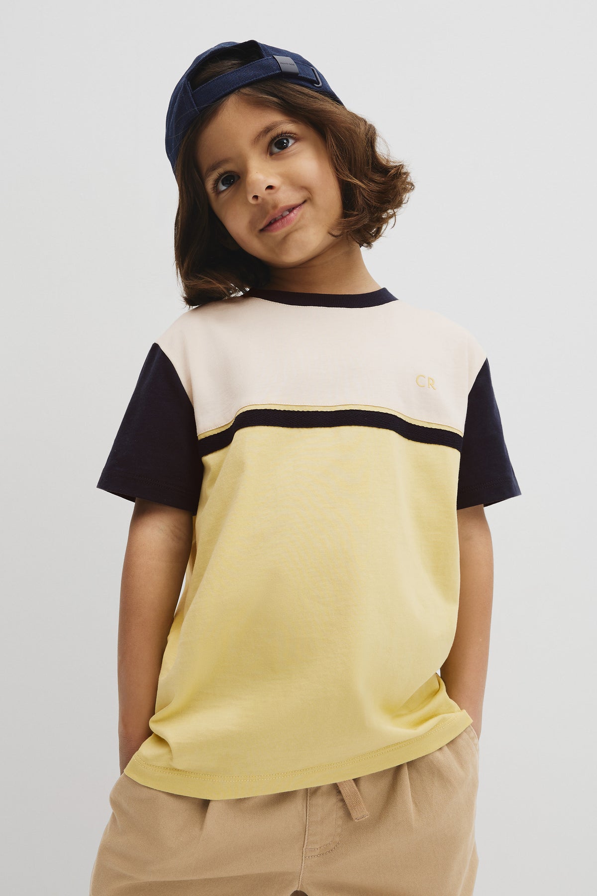 Relaxed Contrast Splice T-Shirt
