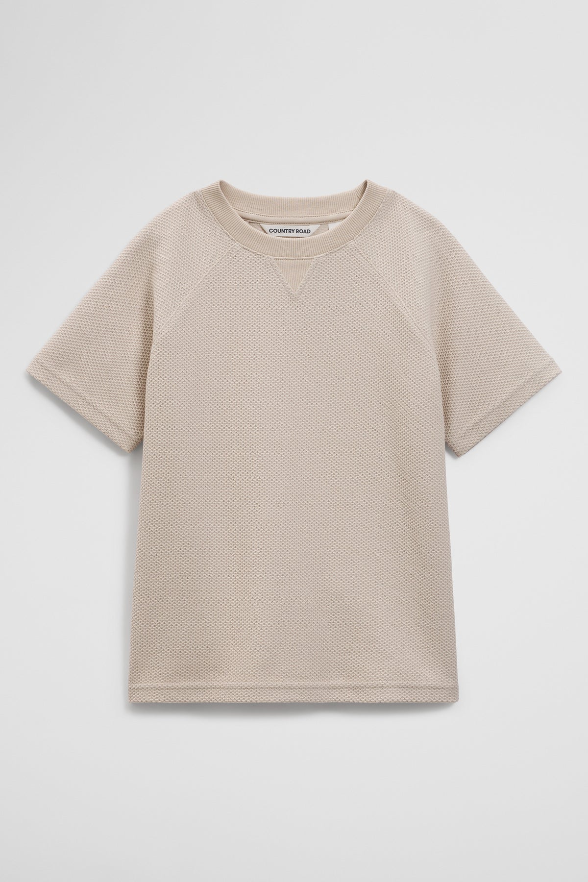Organically Grown Cotton Relaxed Waffle Short Sleeve T-Shirt