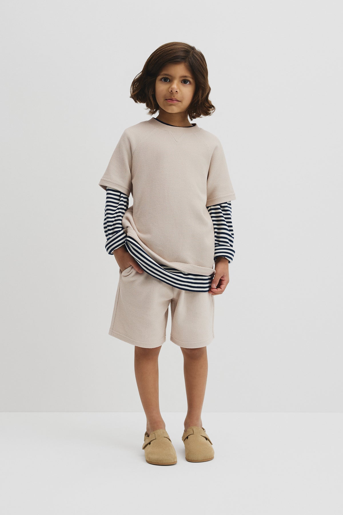 Organically Grown Cotton Relaxed Waffle Short Sleeve T-Shirt