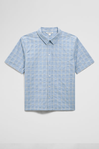Teen Contrast Check Short Sleeve Shirt