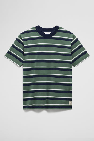 Teen Australian Cotton Relaxed Stripe Short Sleeve T-Shirt