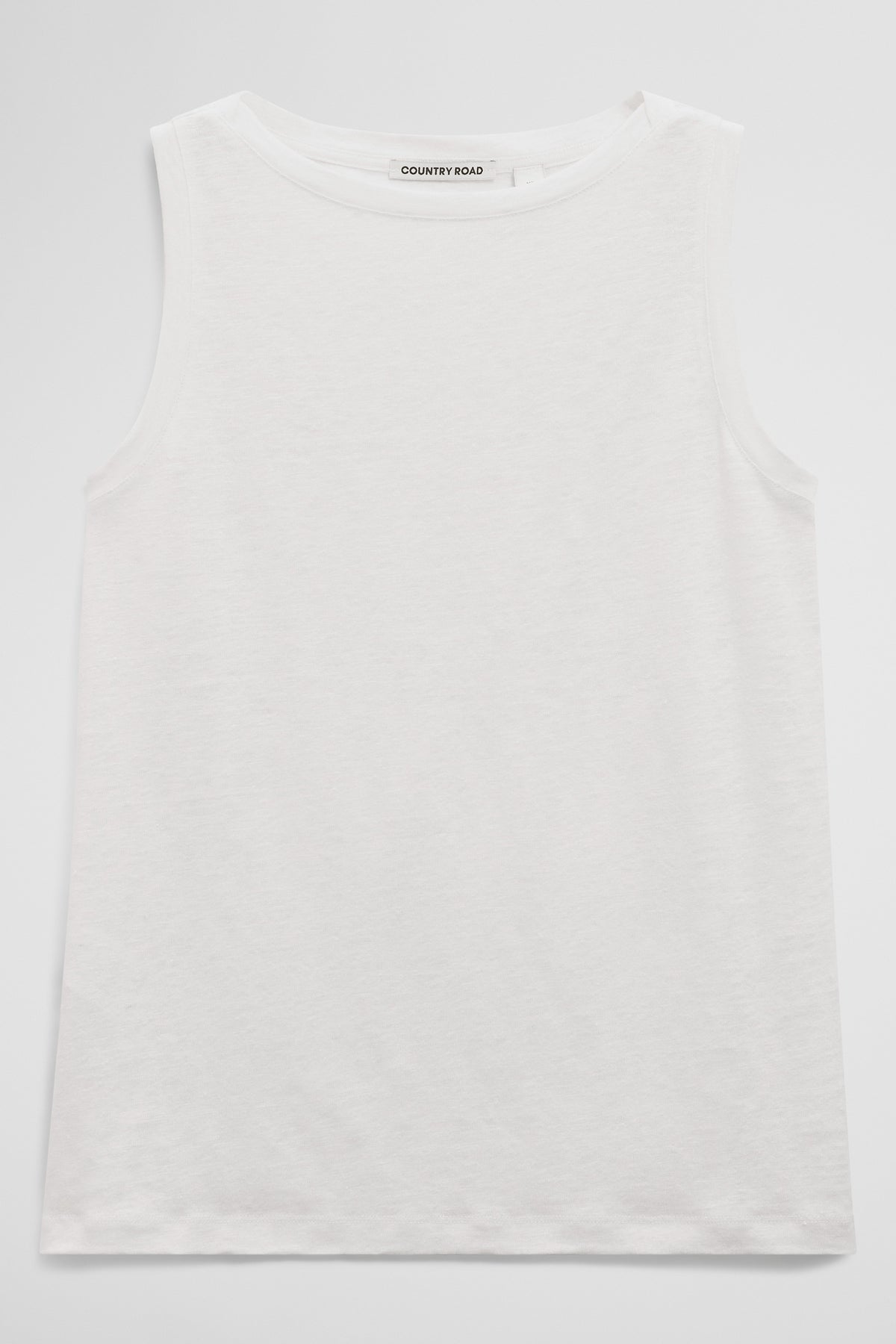 Linen Boat Neck Tank