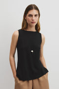 Linen Boat Neck Tank