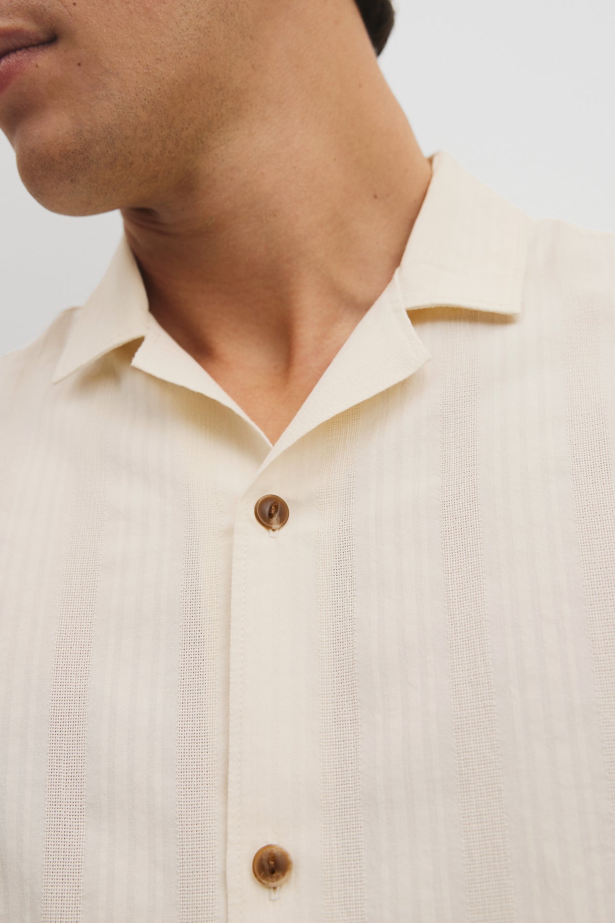 Regular Fit Short Sleeve Textured Stripe Shirt