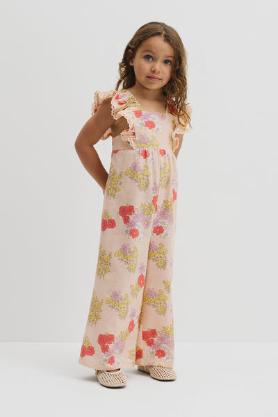 Short Sleeve Printed Jumpsuit
