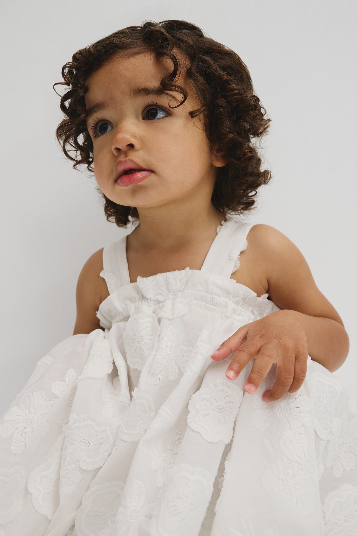 Sleeveless Broderie Romper Dress