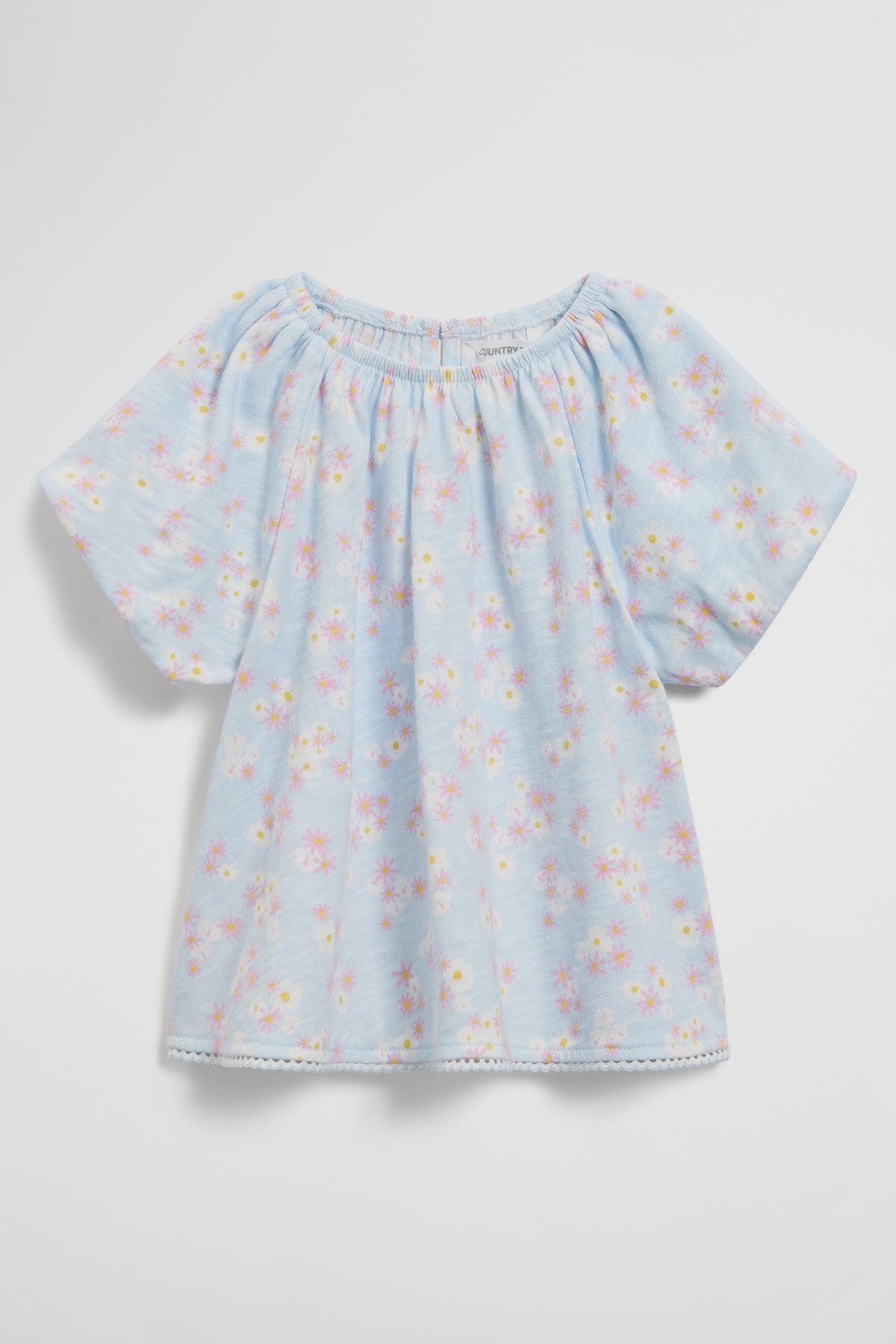 Organically Grown Cotton Short Sleeve Puff Sleeve Top