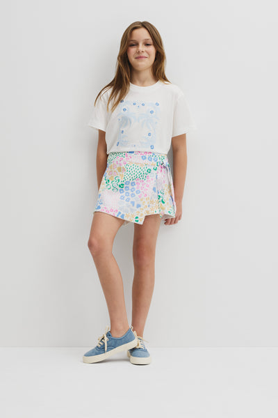 Teen Print Wrap Skort