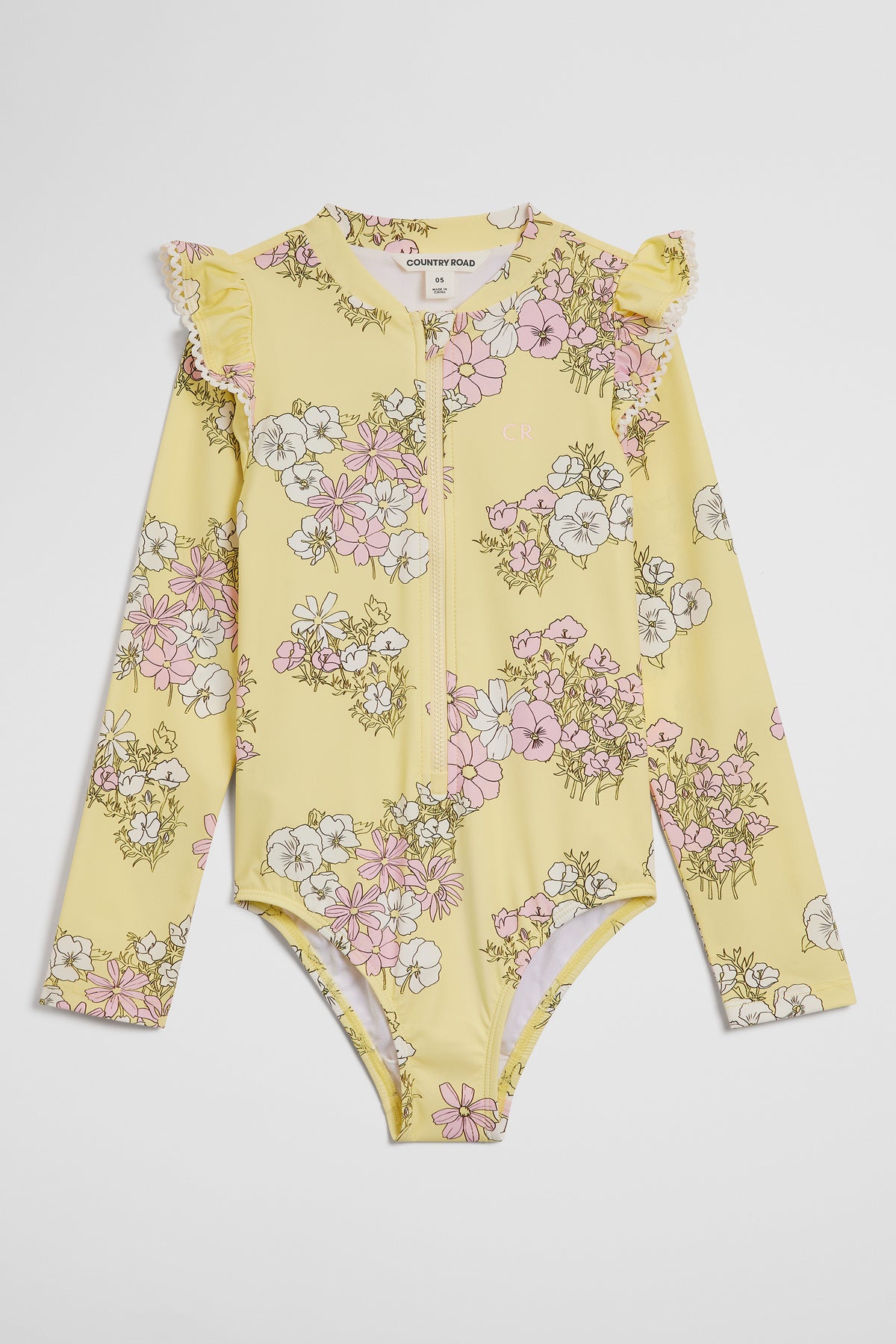 Long Sleeve Frill Swimsuit