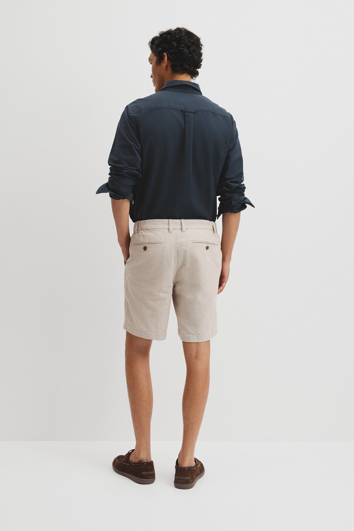 Cotton Linen Stretch Textured Short