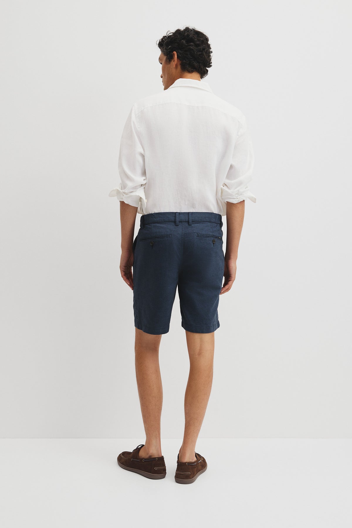 Cotton Linen Stretch Textured Short