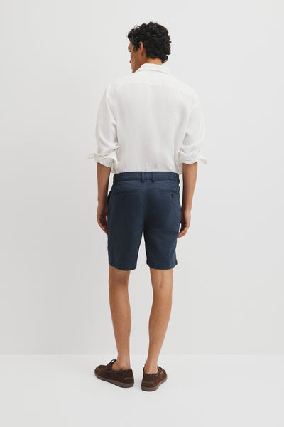 Cotton Linen Stretch Textured Short