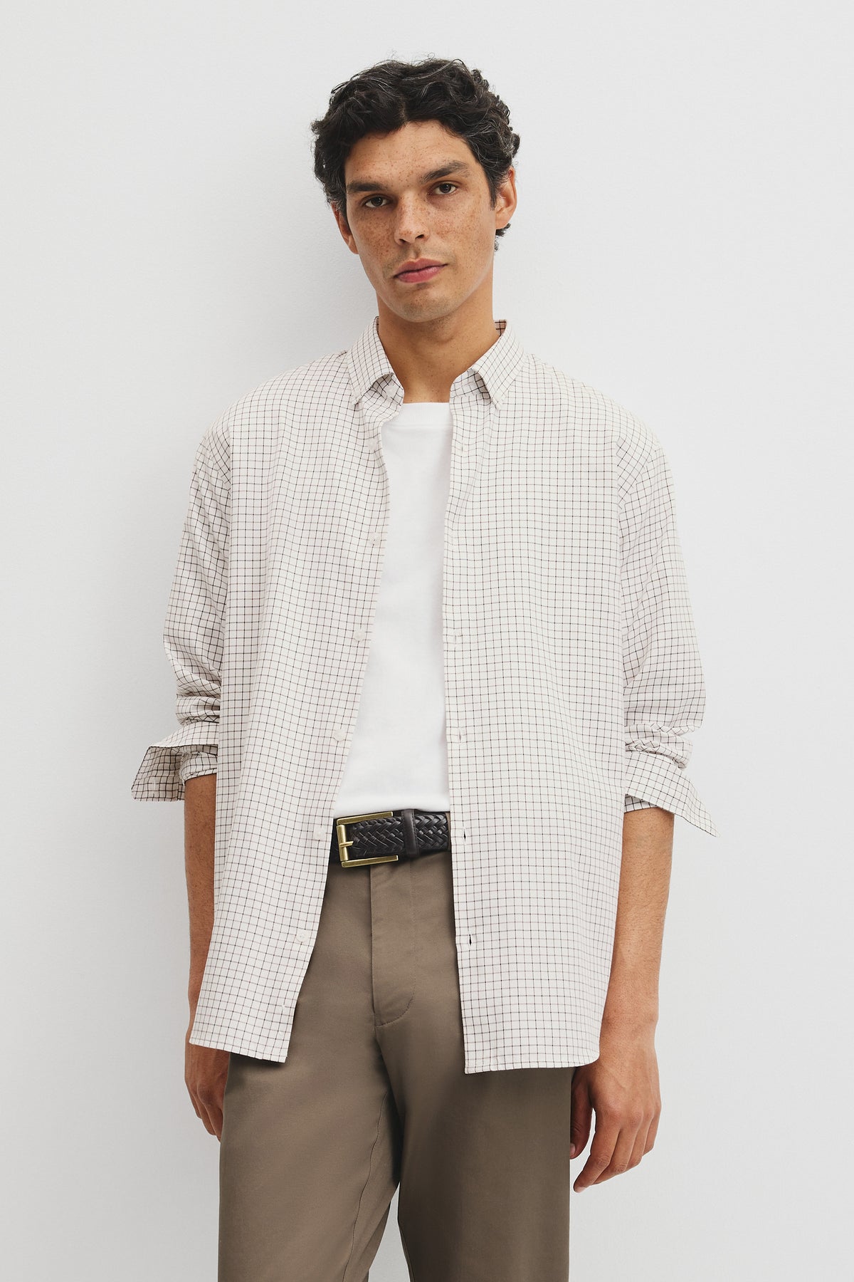 Regular Fit Cotton Grid Shirt