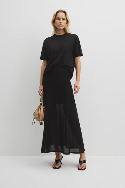 Flared Knit Skirt