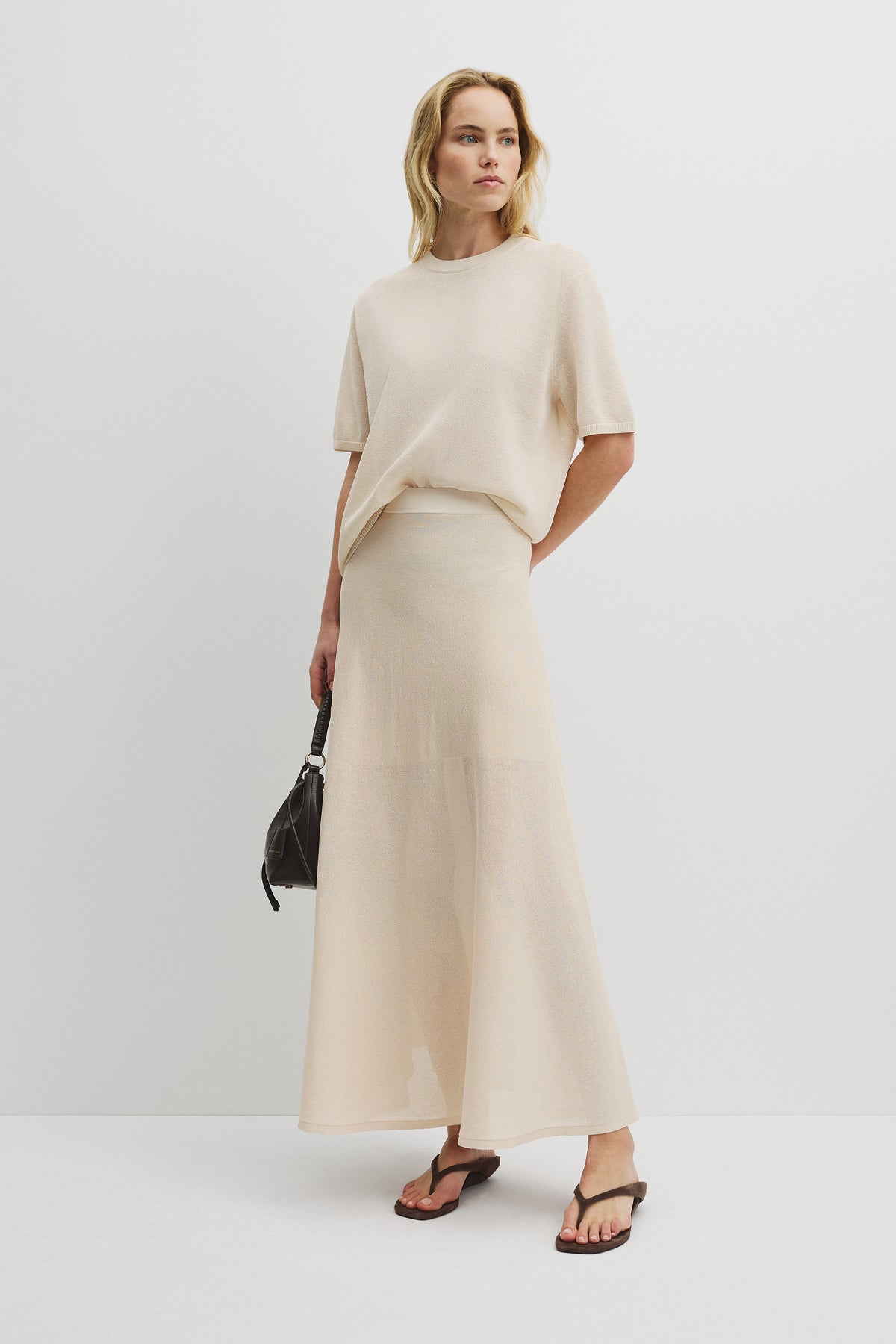Flared Knit Skirt