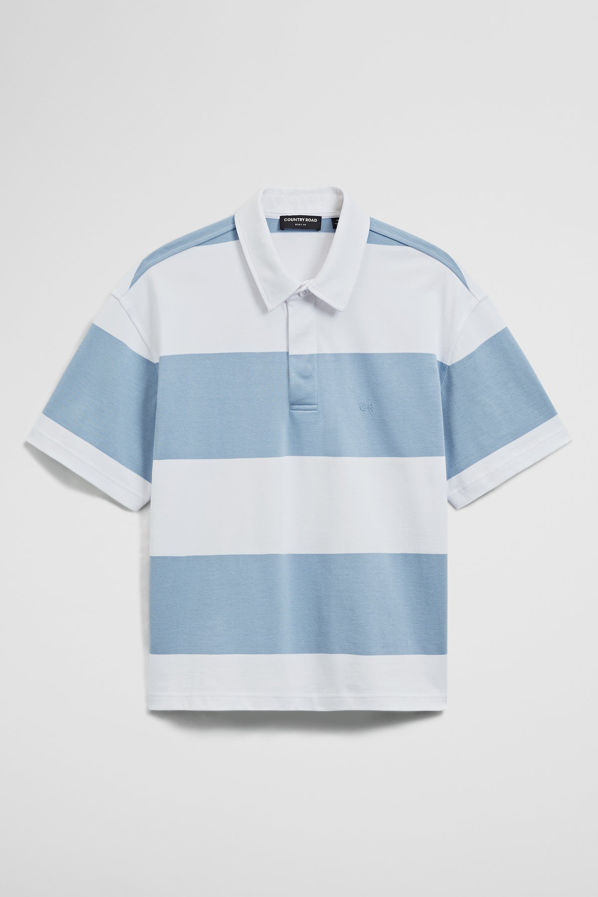 Short Sleeve Australian Cotton Stripe Rugby Polo