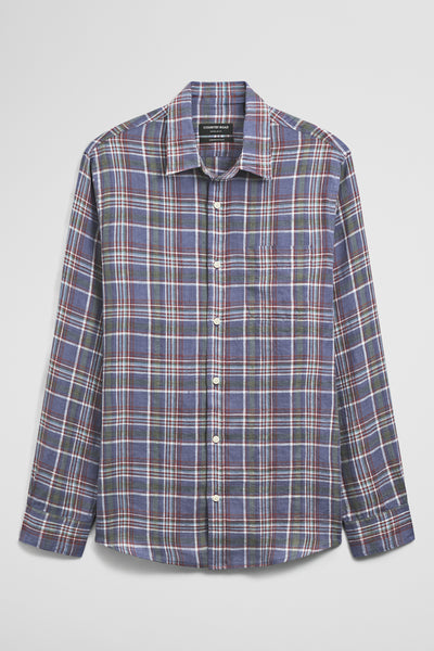 Regular Fit Linen Check Shirt