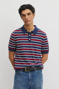 Boucle Stripe Knit Polo