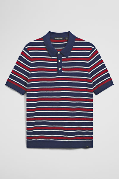Boucle Stripe Knit Polo
