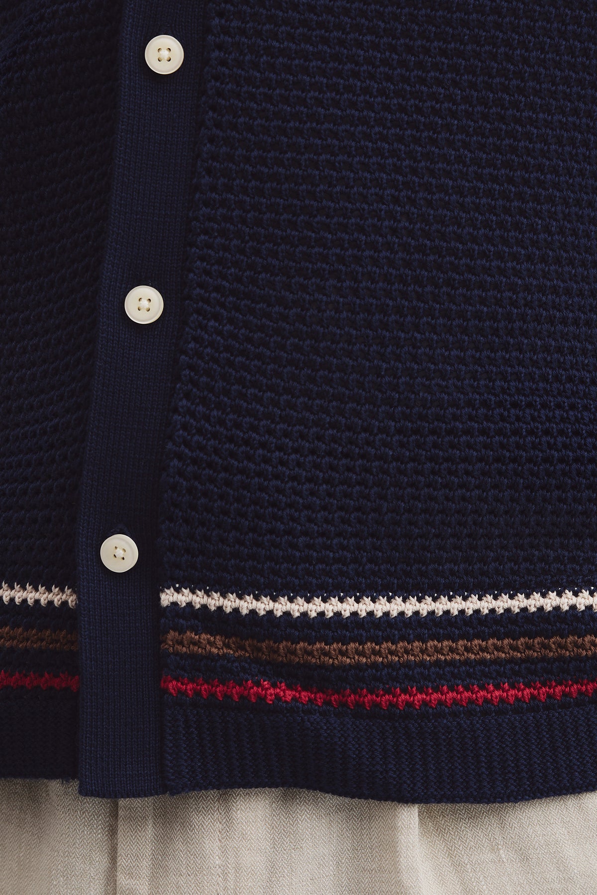 Relaxed Fit Australian Cotton Stripe Knit Shirt