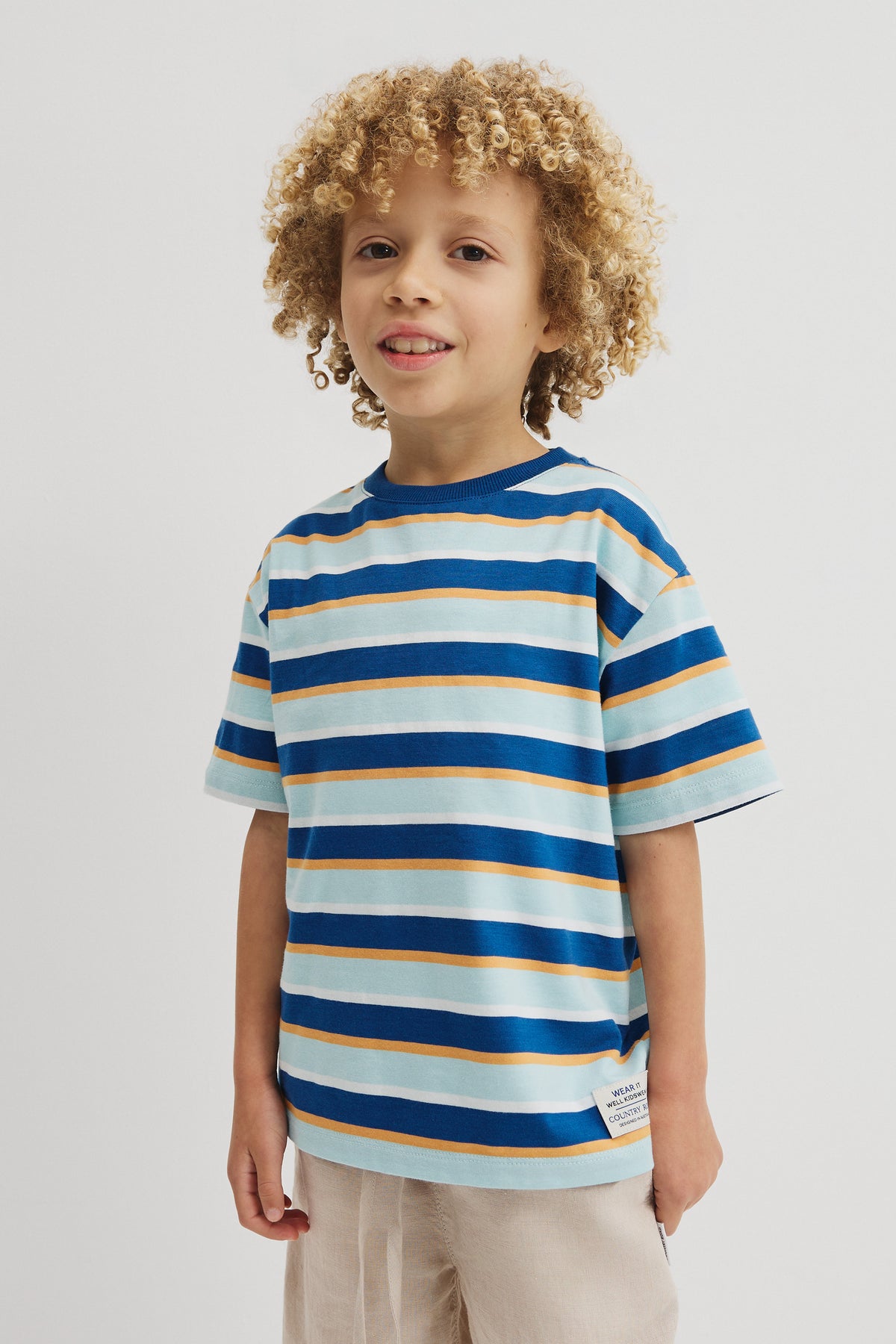 Oversized Stripe Short Sleeve T-Shirt