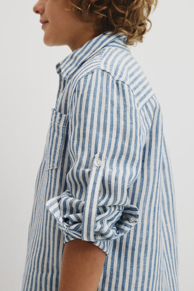 Teen Long Sleeve Linen Shirt