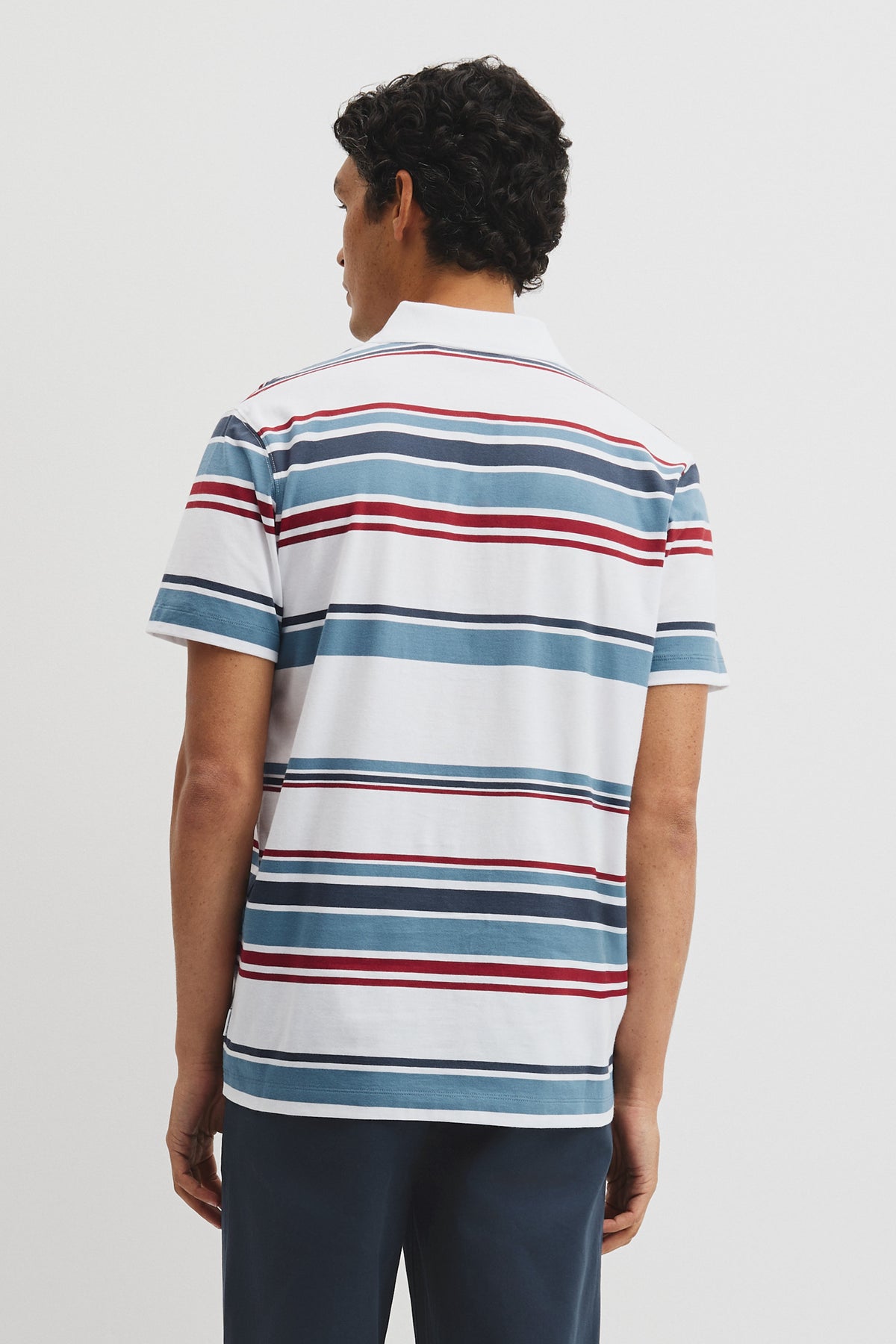 Multi Stripe Zip Polo