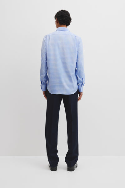 Long Sleeve Regular Check Travel Shirt