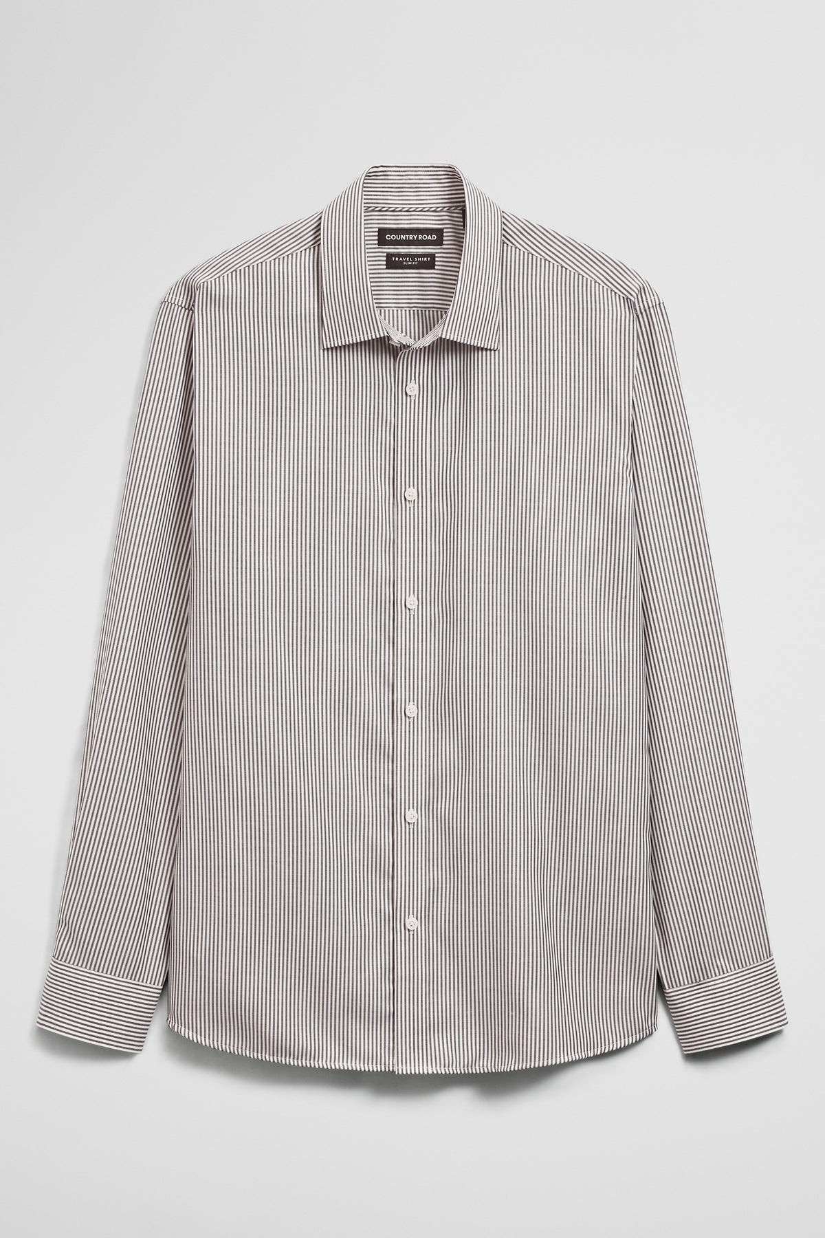 Slim Fit Stripe Travel Shirt