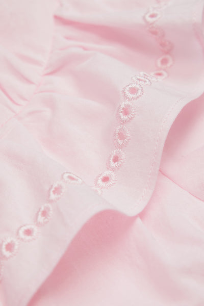 Short Sleeve Tier Cutwork Dress
