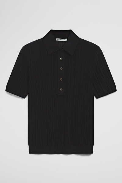 Australian Cotton Blend Short Sleeve Rib Knit Polo