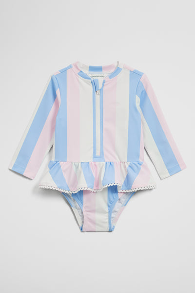 Long Sleeve Frill Swimsuit
