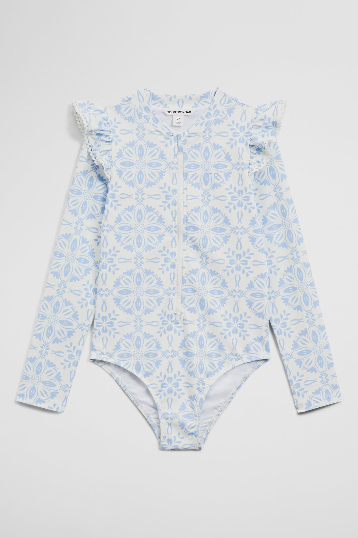 Long Sleeve Frill Swimsuit