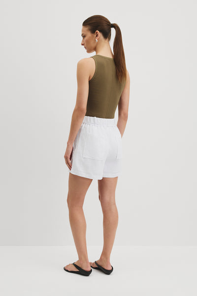 Pull On Linen Short