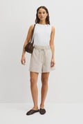 Pull On Linen Short