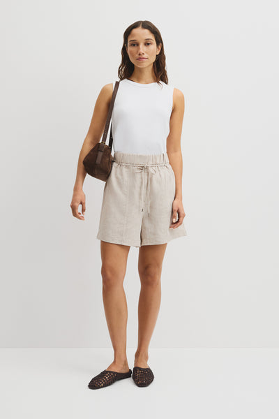 Pull On Linen Short