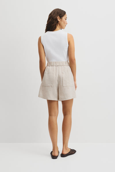 Pull On Linen Short