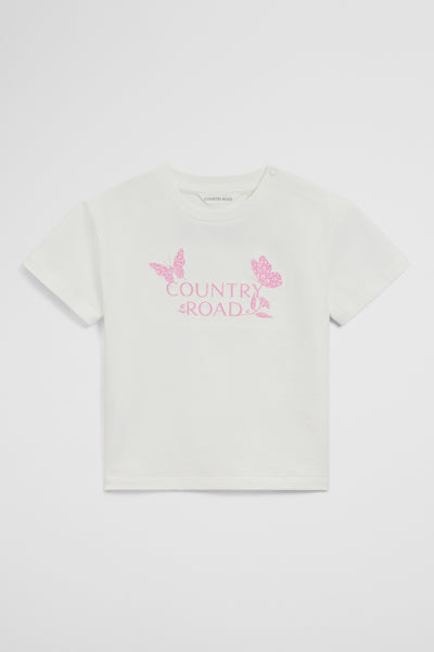 Short Sleeve Print Applique T-Shirt