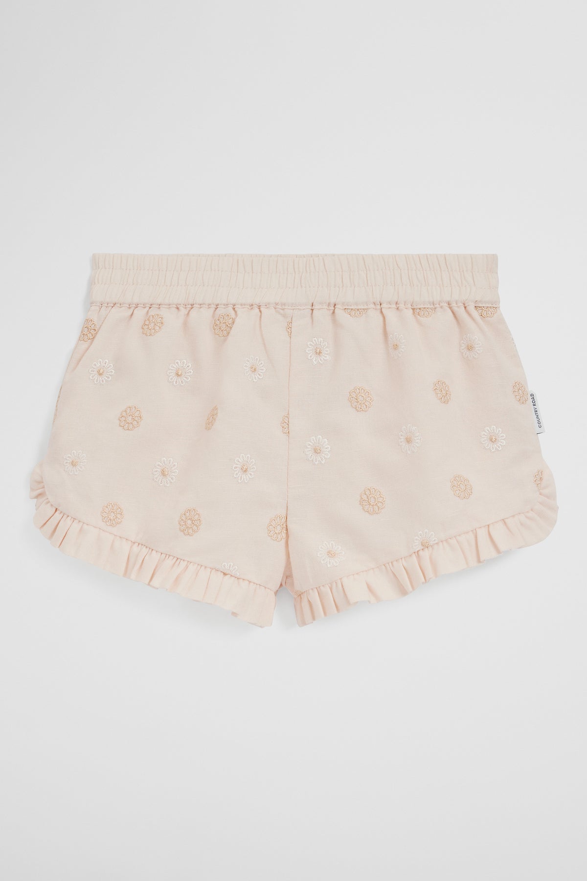 Pull On Embroidered Short