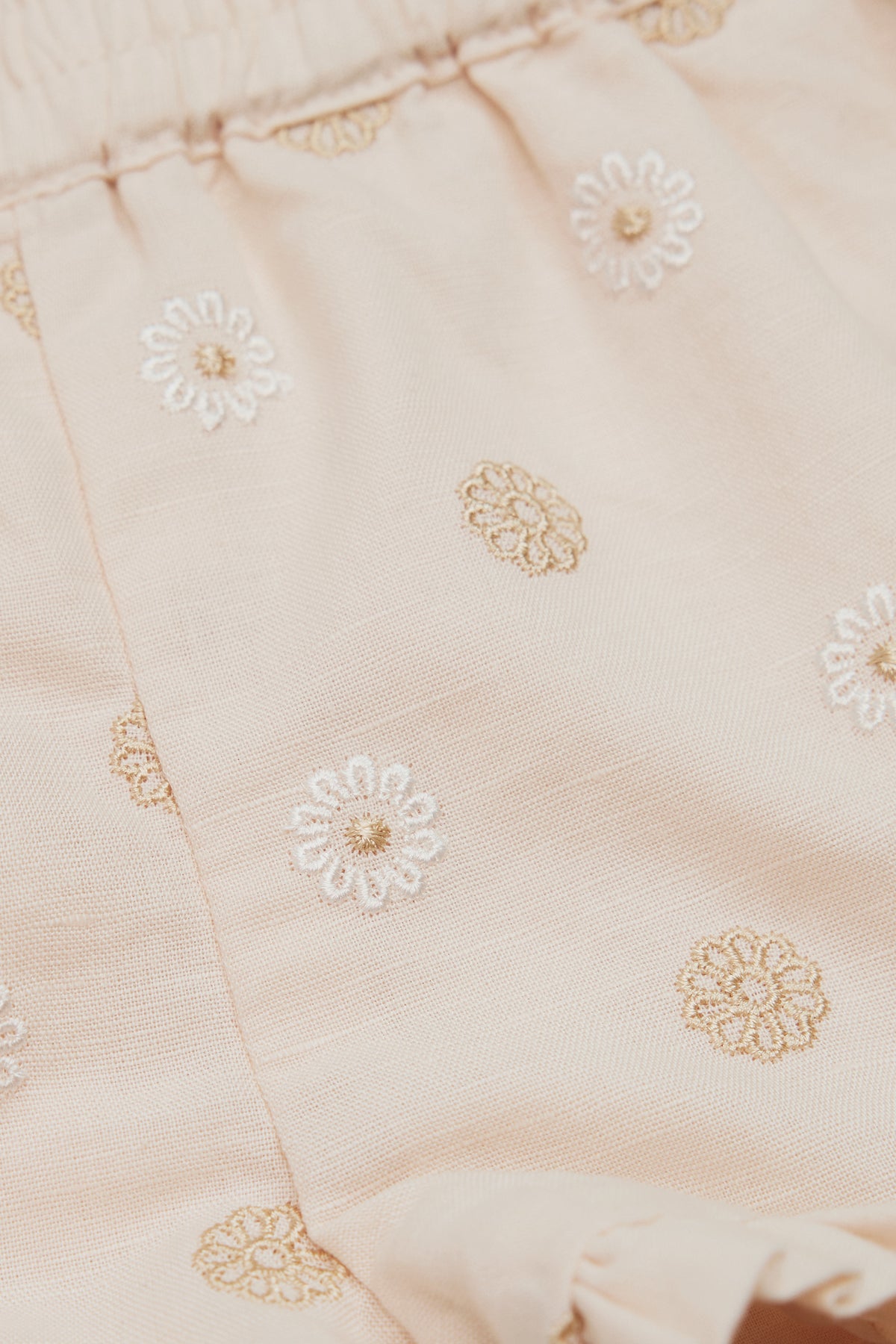 Pull On Embroidered Short