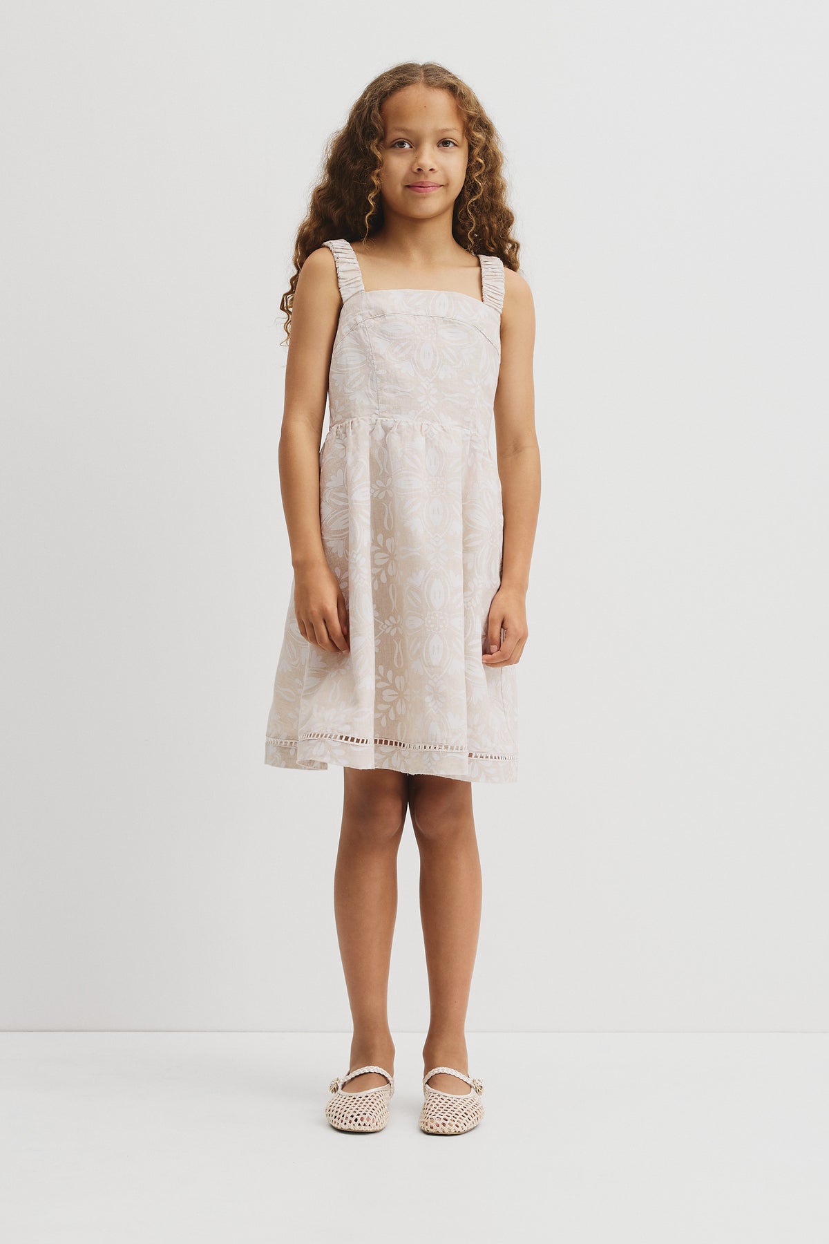 Teen Sleeveless Floral Print Dress