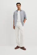 Relaxed Fit Linen Drawcord Pant